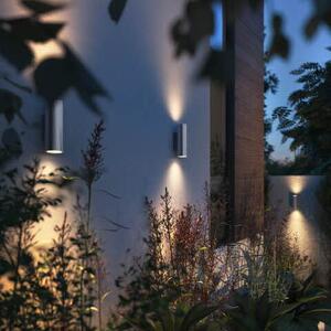 Philips Hue 17463/47/P7 exteriérové nástenné svietidlo Appear 2x8W/1200lm 2000-6500K, RGB IP44 nerez