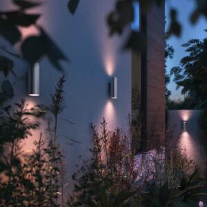 Philips Hue 17463/47/P7 exteriérové nástenné svietidlo Appear 2x8W/1200lm 2000-6500K, RGB IP44 nerez