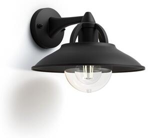 Philips 17381/30/PN Cormorant nástenné exteriérové svietidlo 1xE27 IP44 čierna