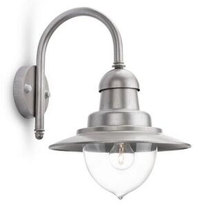 Philips 01652/52/PN Raindrop nástenné exteriérové svietidlo 1xE27 IP44 nerez