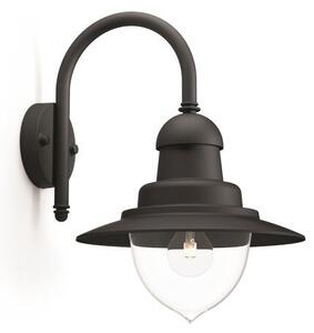 Philips 01652/30/PN Raindrop nástenné exteriérové svietidlo 1xE27 IP44 čierna