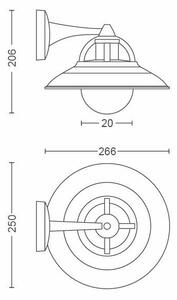 Philips 17381/30/PN Cormorant nástenné exteriérové svietidlo 1xE27 IP44 čierna