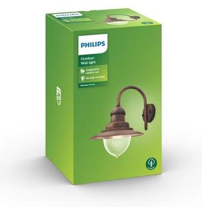 Philips 01652/06/PN Raindrop nástenné exteriérové svietidlo 1xE27 IP44 bronz