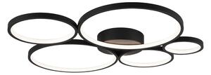 TRIO 622610532 RONDO stropné svietidlo LED 49W/5800lm 3000K čierna matná, switchdimmer