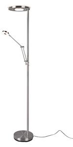 TRIO 424210307 BARRIE stojacia lampa dotyková LED D300mm 32W/4000lm, 6W/600lm 2700-3350-4000K matný nikel, stmievateľné