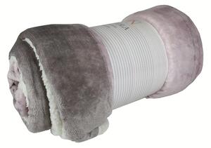 Zateplená deka Fashion 160x210 cm šedá+lila
