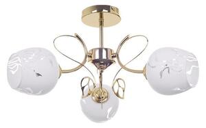 Rabalux 5098 Fauna stropné svietidlo 3xE27 D560mm zlatá, biela so vzorom