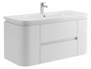 Kúpeľňová skrinka s umývadlom Naturel Shelley 119x50x45 cm biela mat SHELLEY120W