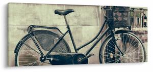 Obraz - Vintage kolo s kvetinami (120x50 cm)