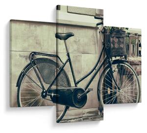 Obraz - Vintage kolo s kvetinami (90x60 cm)