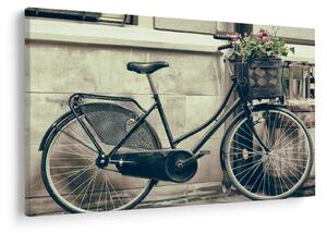 Obraz - Vintage kolo s kvetinami (90x60 cm)