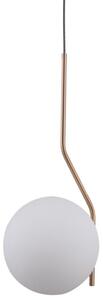 Italux PND-3300-1-HBR závesné svietidlo Carimi D200mm 1x5W E27 mosadzná medená, biela
