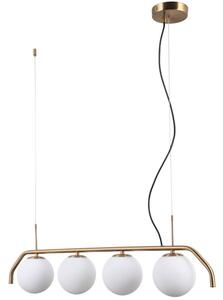 Italux PND-3300-4-HBR závesné svietidlo Carimi 4x5W G9 mosadzná medená, biela