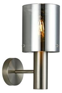 Italux WL-5581-1A-SC+SG nástenné svietidlo Sardo 1x40W E27 saténový nikel, dymové sklo