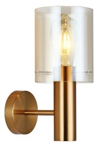 Italux WL-5581-1A-BRO+AMB nástenné svietidlo Sardo 1x40W E27 mosadz, jantárová