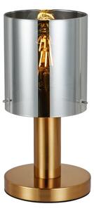 Italux TB-5581-1-BRO+SG stolové svietidlo Sardo D160mm 1x40W E27 mosadz, dymové sklo