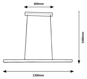 Brilagi - LED luster na lanku PAXIS LED/30W/230V 120 cm biely