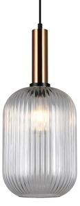 Italux PND-5588-1L-BRO+CL závesné svietidlo Antiola D200mm 1x40W E27 mosadz, priehľadná
