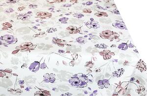 Bavlnený obrus na stôl fialové kvety