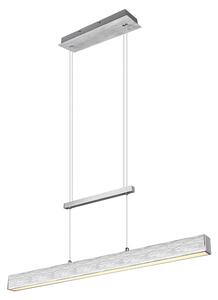 TRIO R32043105 PAROS závesné svietidlo LED 21W/3000lm, 2x5,5W/2x750lm 3000K, brúsený hliník, switchdimmer