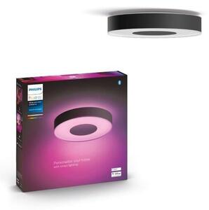 Philips HUE LED White and color Ambiance 41163/30/P9 Infuse M stropné svietidlo 33,5W 2350lm 2200-6500K+RGB 38,1cm čierne stmievateľné BlueTooth