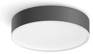 Philips HUE LED White Ambiance 41158/30/P6 Enrave S stropné svietidlo 9,6W 1220lm 2200-6500K 26,1cm čierne stmievateľné BlueTooth + HUE Switch