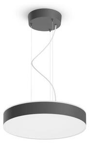 Philips HUE LED White Ambiance 41162/30/P6 Enrave závesné svietidlo 33,5W 4300lm 2200-6500K 42,5cm čierne stmievateľné BlueTooth + HUE Switch