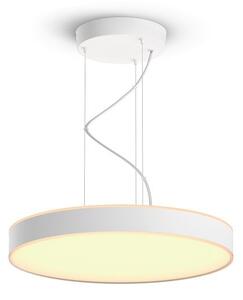 Philips HUE LED White Ambiance 41162/31/P6 Enrave závesné svietidlo 33,5W 4300lm 2200-6500K 42,5cm biele stmievateľné BlueTooth + HUE Switch