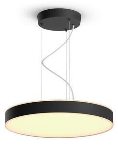 Philips HUE LED White Ambiance 41162/30/P6 Enrave závesné svietidlo 33,5W 4300lm 2200-6500K 42,5cm čierne stmievateľné BlueTooth + HUE Switch