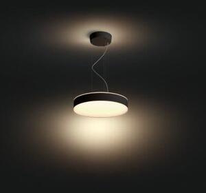 Philips HUE LED White Ambiance 41162/30/P6 Enrave závesné svietidlo 33,5W 4300lm 2200-6500K 42,5cm čierne stmievateľné BlueTooth + HUE Switch