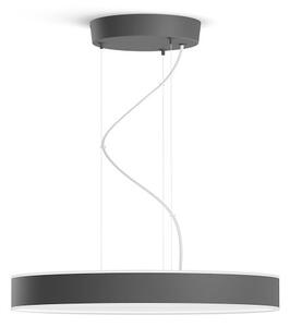 Philips HUE LED White Ambiance 41162/30/P6 Enrave závesné svietidlo 33,5W 4300lm 2200-6500K 42,5cm čierne stmievateľné BlueTooth + HUE Switch