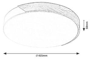 RABALUX 3527 Maple stropné svietidlo LED D415mm 24W/1760lm 3000K matná biela, drevo