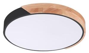 RABALUX 3528 Maple stropné svietidlo LED D415mm 24W/1890lm 4000K matná čierna, drevo, biela
