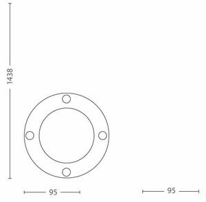 Philips 17481/30/P0 Puled vonkajšie zapichovacie svietidlo GU10 1x5W 395lm 2700K IP44 čierne