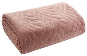 Zamatový prehoz na posteľ Luiz6 ružový new