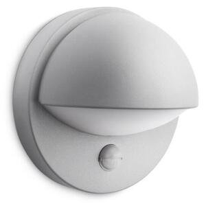 Philips 16246/87/PN June vonkajšie nástenné svietidlo E27 1x42W IP44 šedé s pohybovým čidlom