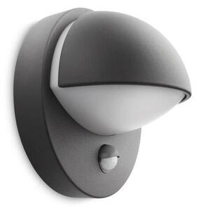 Philips 16246/93/PN June vonkajšie nástenné svietidlo E27 1x42W IP44 antracitové s pohybovým čidlom