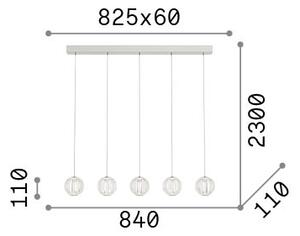 Ideal Lux 343471 DIAMOND závesné svietidlo LED 23W 2350/1500lm 3000K chrómová
