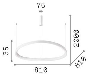 Ideal Lux 341590 GEMINI závesné svietidlo LED 56W 6200/3400lm 2700K čierna ON-OFF