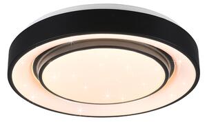 TRIO WIZ R65041032 MONA stropné svietidlo LED D380mm 20W/2400lm 3000-6000K matná čierna, RGB, starlight efekt
