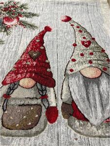 Vianočná gobelínová obliečka na vankúš Škriatkovia 42x42 cm Chenille IT020