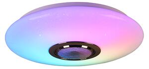TRIO R69031101 MUSICA stropné svietidlo LED D410mm 15,5W/1700lm 3000-6000K biela, RGB, Bluetooth, stmievateľné, diaľkový ovládač, starlight efekt