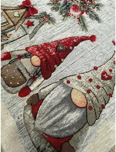 Vianočná gobelínová obliečka na vankúš Škriatkovia 42x42 cm Chenille IT020