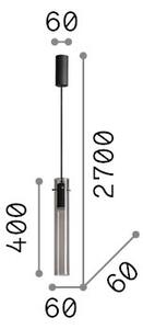 Ideal Lux 321042 FLAM SP závesné svietidlo D60mm LED 10W 900/390lm 3000K šedá