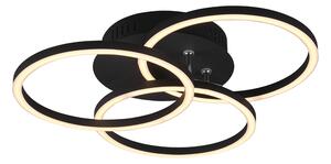 TRIO R62823132 CIRCLE stropné svietidlo LED 27W/3100lm 2700-6000K matná čierna, diaľkový ovládač