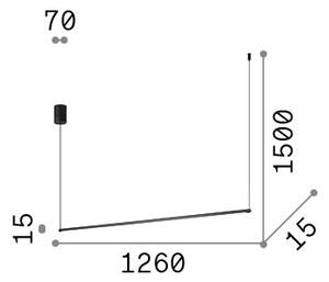 Ideal Lux 341040 ESSENCE závesné svietidlo LED 19W 2300/1450lm 4000K čierna