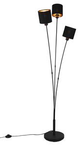 TRIO R46333979 TOMMY stojacia lampa 3xE14 matná čierna