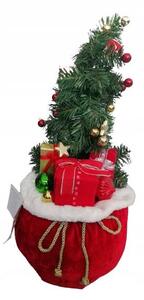 German Vianočná dekorácia so stromčekom a darčekmi / 70 cm / červená / zelená