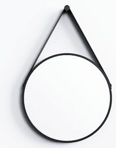 Nástenné zrkadlo DSK Design / Ø 50 cm / čierne