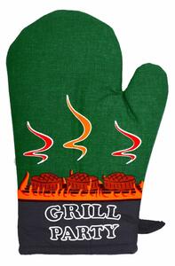 Forbyt Kuchynská chňapka Grill party zelená, 18 x 28 cm